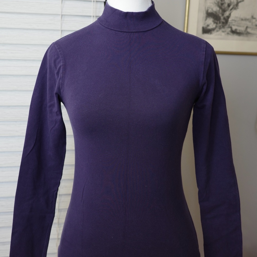 American Apparel Deep Purple Turtleneck